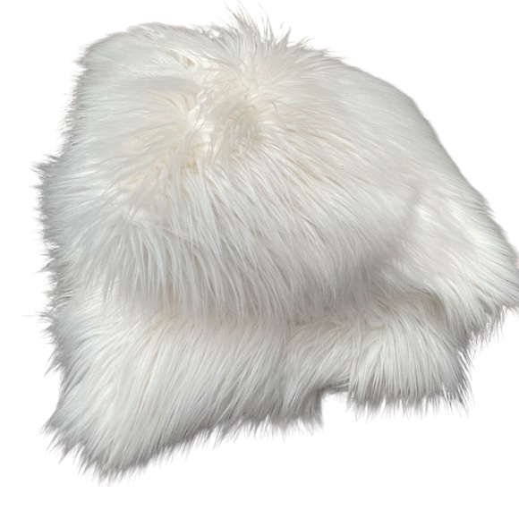 Lot of 2 Pottery Barn Luxe Faux Fur Pillow Luxe w/ Down Alternative Inserts